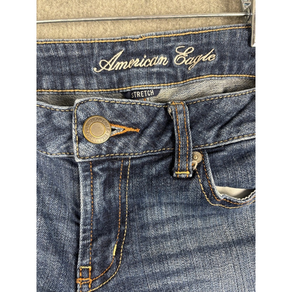 American Eagle Favorite Boyfriend Fit Stretch Jeans Medium Wash 8 Blue - Picture 6 of 10